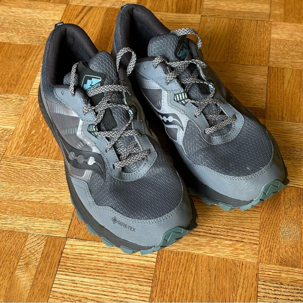 Saucony Men's GORE-TEX Gray Excursion TR16 Trail Shoes GTX -Size 13